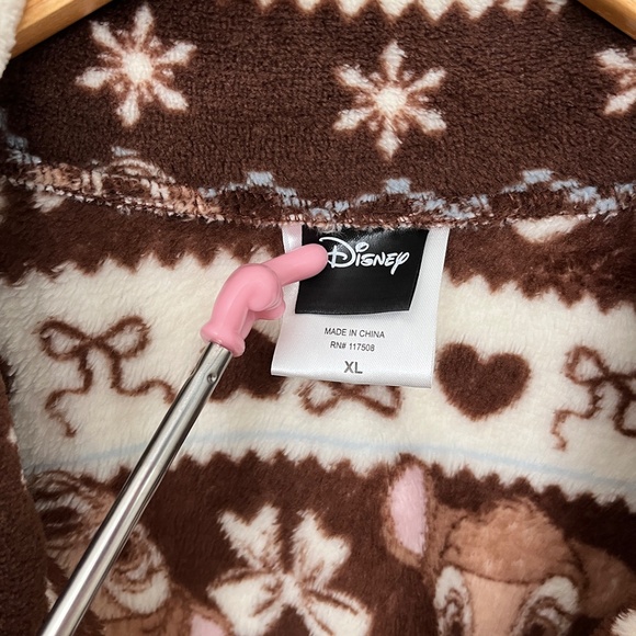 NWOT Disney Bambi Women’s Quarter-Zip Pullover Fleece Shirt XL - Picture 6 of 10